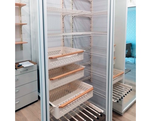 Гардеробная модульная черная в спальню